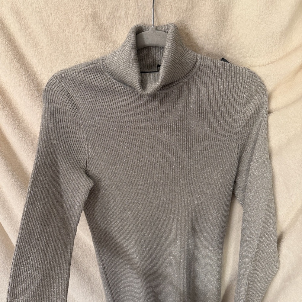 Ralph Lauren Silver Women's Turtleneck Sweater
